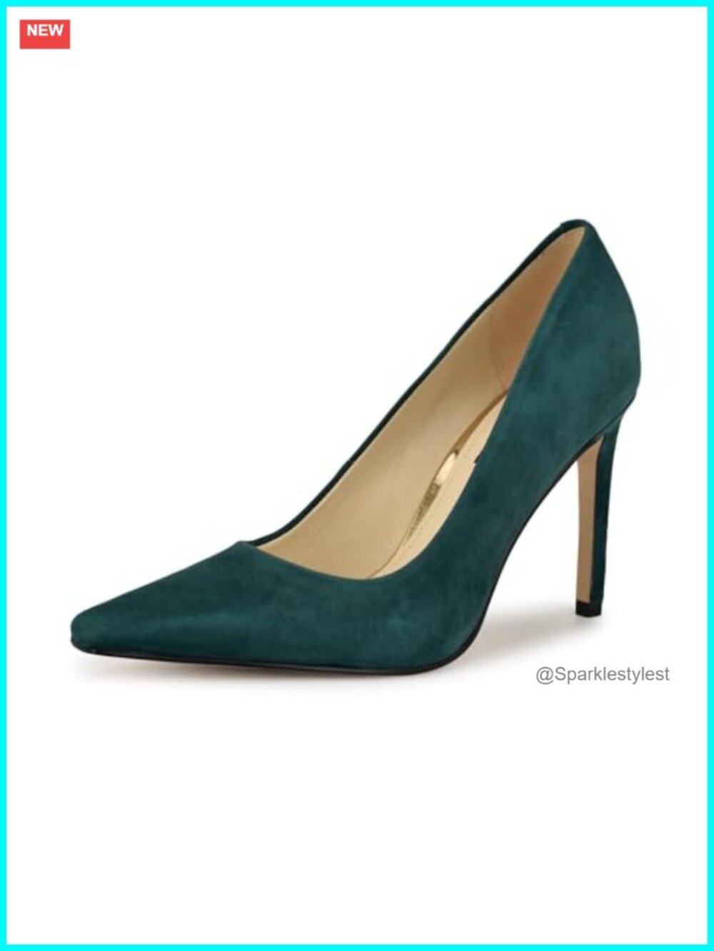 Nine West Oraye Square Toe Suede Stiletto Heel Slip-On Pumps